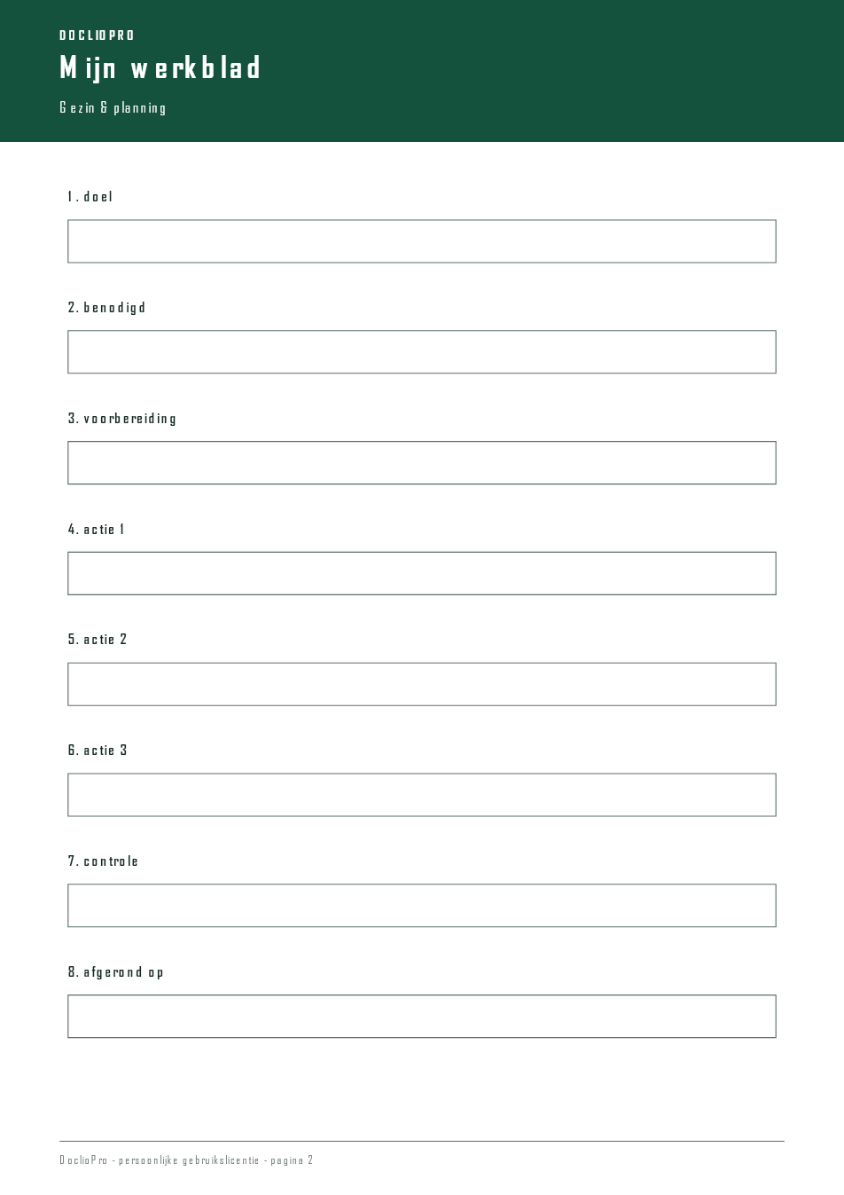 Inhoudsvoorbeeld 2 van Gezin Complete Checklist