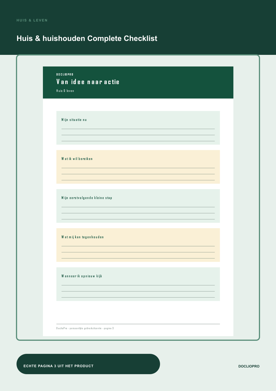 Inhoudsvoorbeeld 3 van Huis & huishouden Complete Checklist