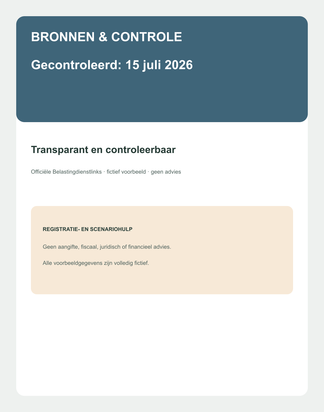 Inhoudsvoorbeeld 3 van Box 3-schuldenregister