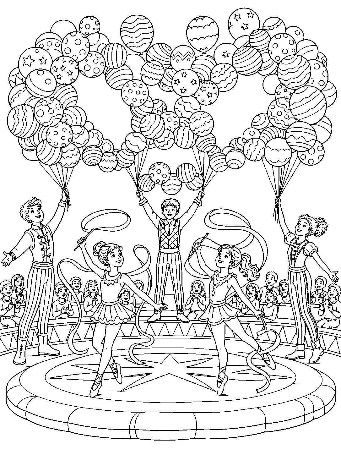 Inhoudsvoorbeeld 3 van Circus vol Wonderen – 5 kleurplaten