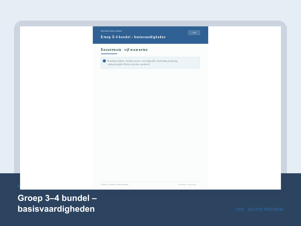 Voorbeeld van Groep 3–4 bundel – basisvaardigheden