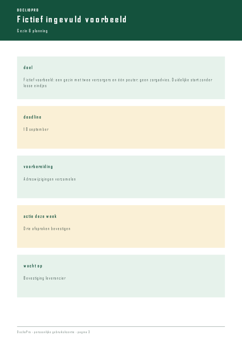 Inhoudsvoorbeeld 3 van Jong Gezin Masterchecklist