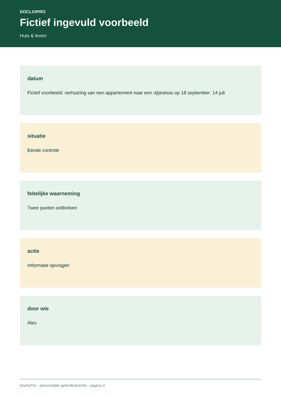 Inhoudsvoorbeeld 3 van Verhuizen Praktisch Logboek