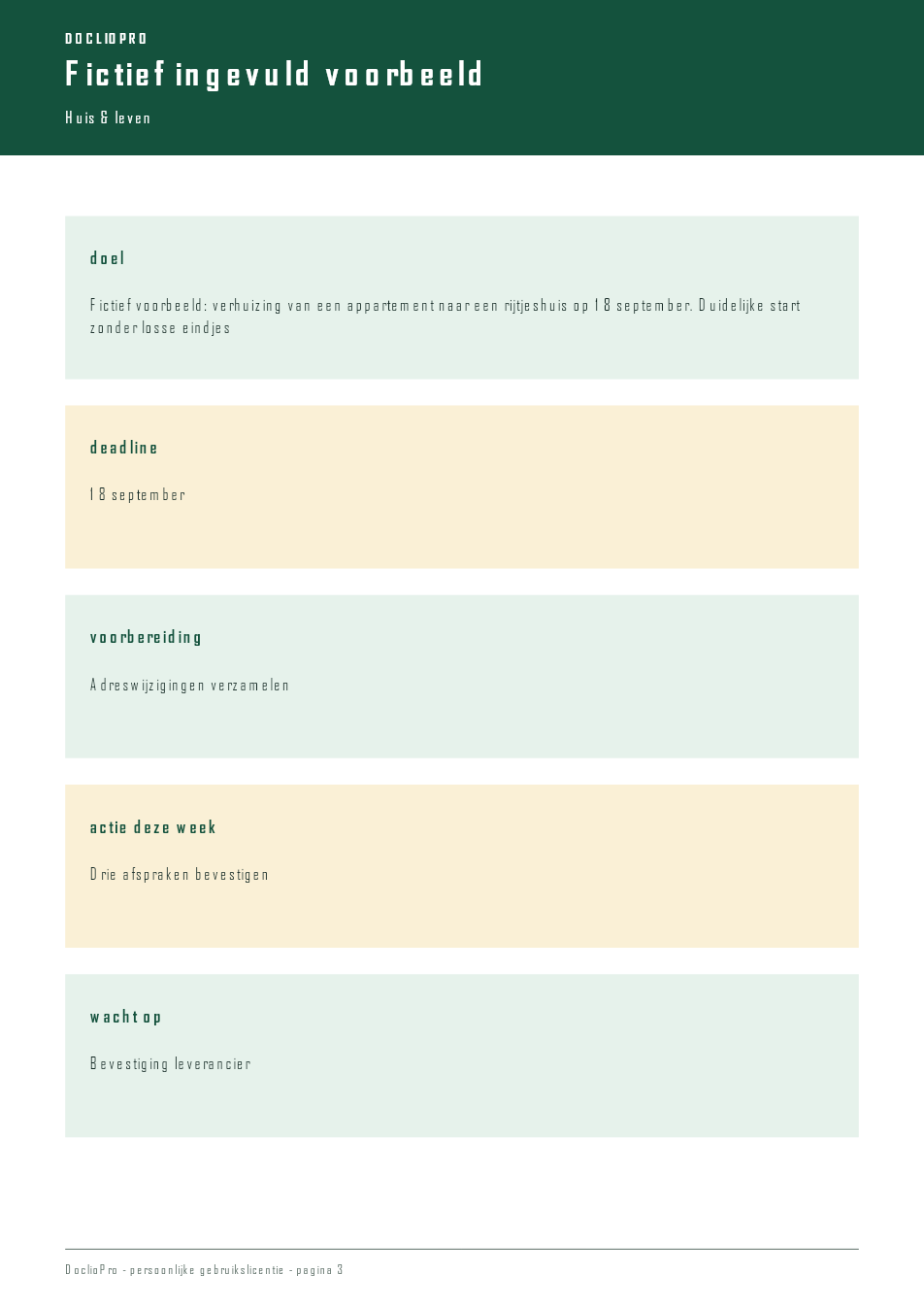 Inhoudsvoorbeeld 3 van Verhuizen Masterchecklist