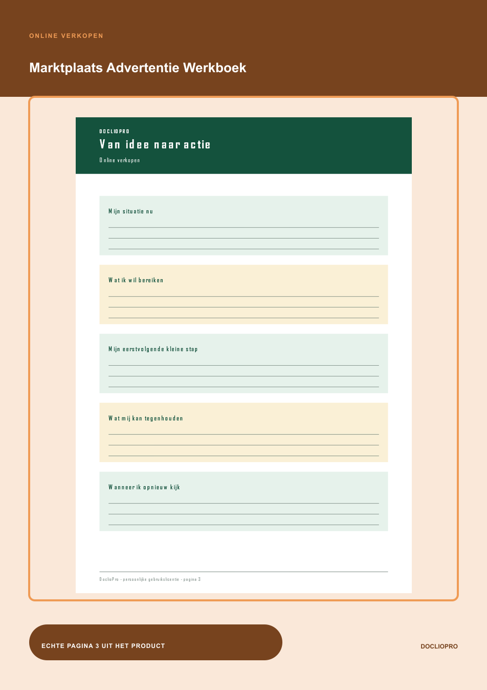 Inhoudsvoorbeeld 3 van Marktplaats Advertentie Werkboek