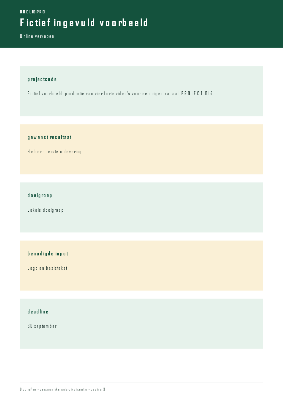 Inhoudsvoorbeeld 3 van Contentmaker Klantintake Werkboek