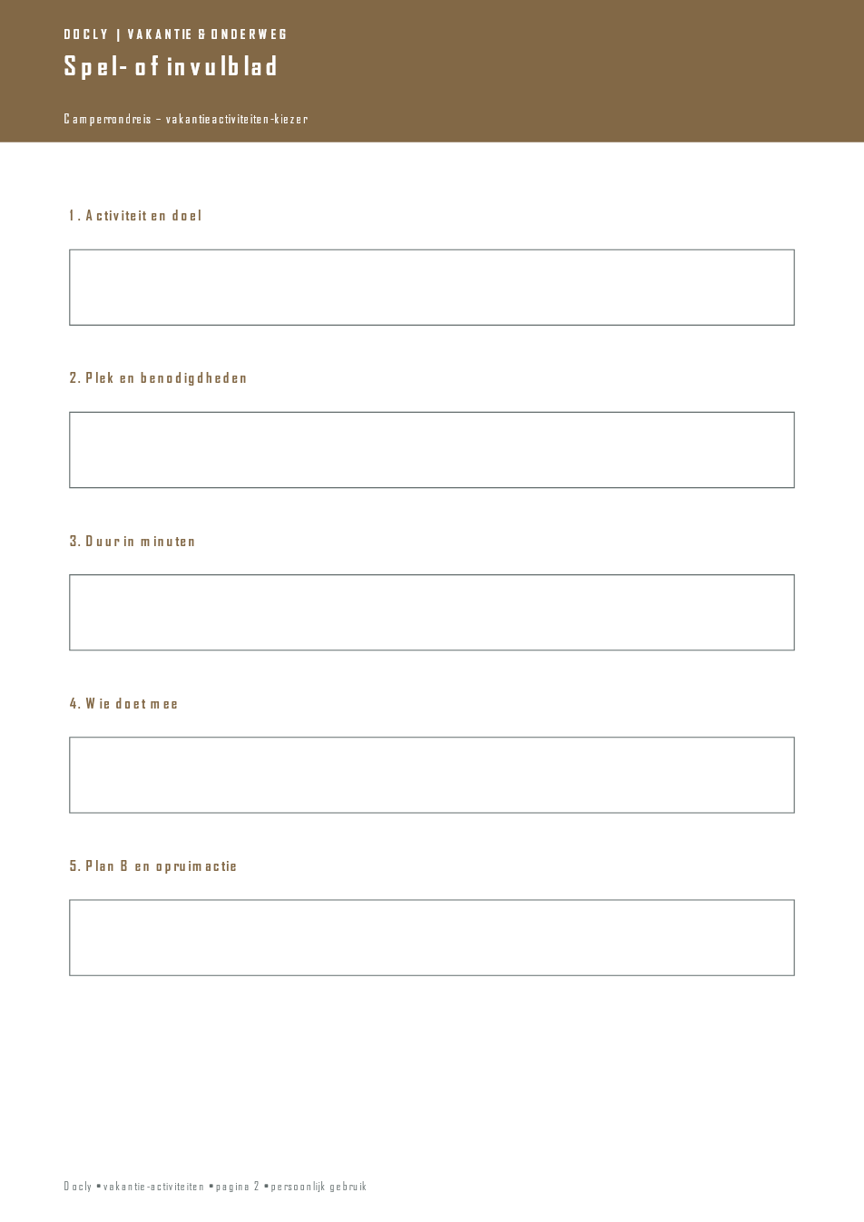 Inhoudsvoorbeeld 2 van Camperrondreis – vakantieactiviteiten-kiezer