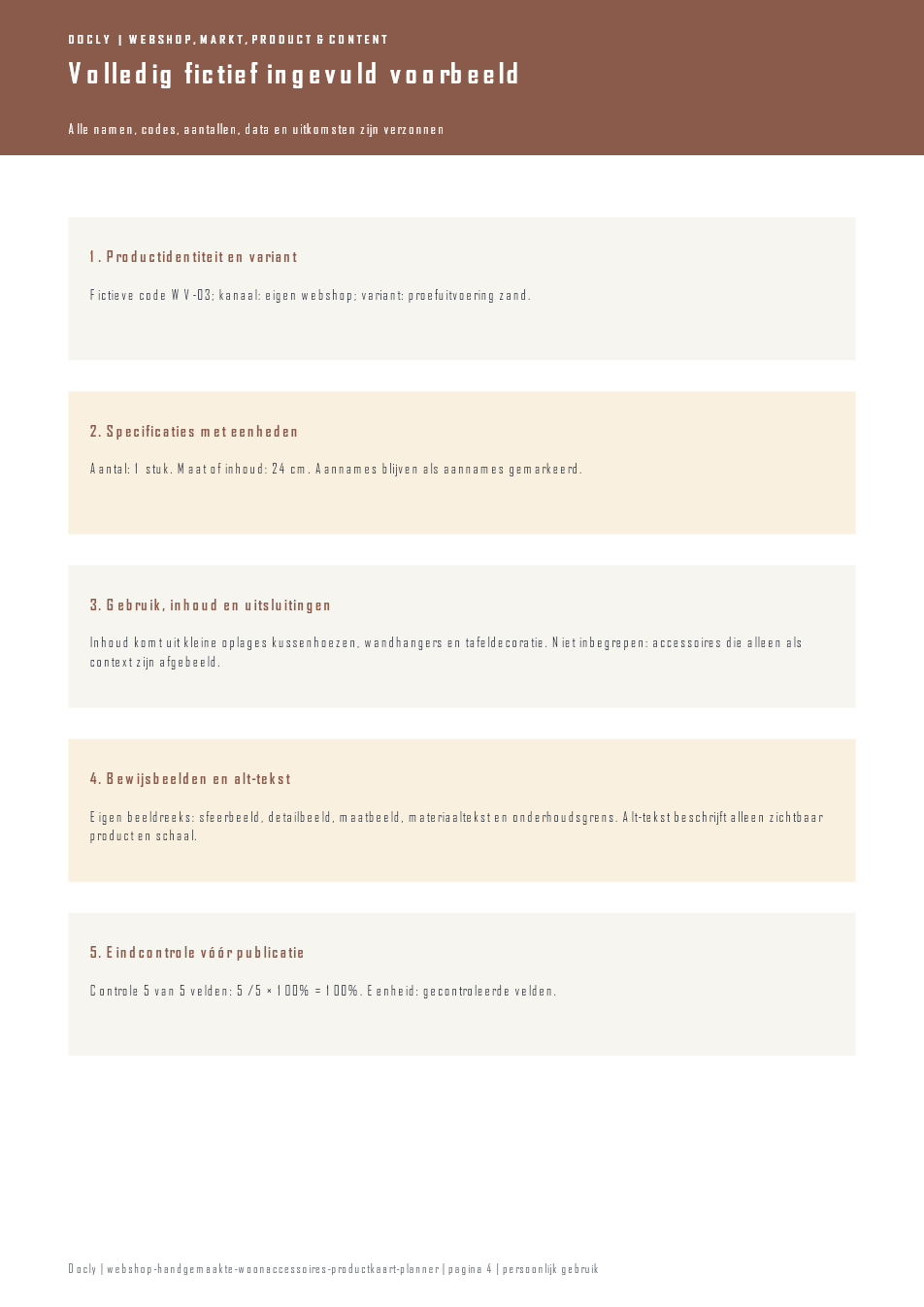Inhoudsvoorbeeld 3 van Handgemaakte woonaccessoires – Productkaartplanner