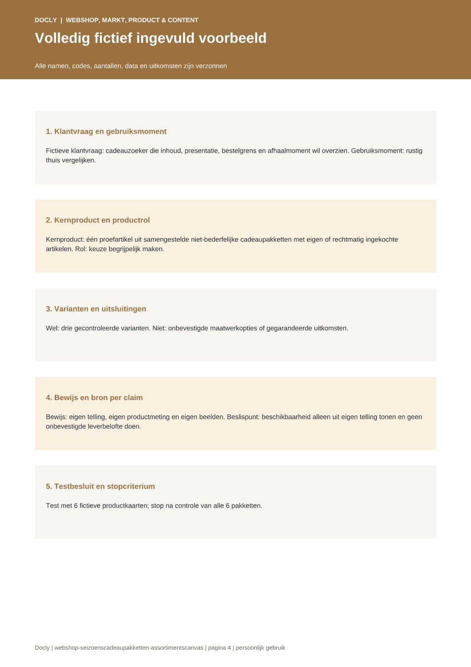Inhoudsvoorbeeld 3 van Seizoenscadeaupakketten – Assortimentscanvas